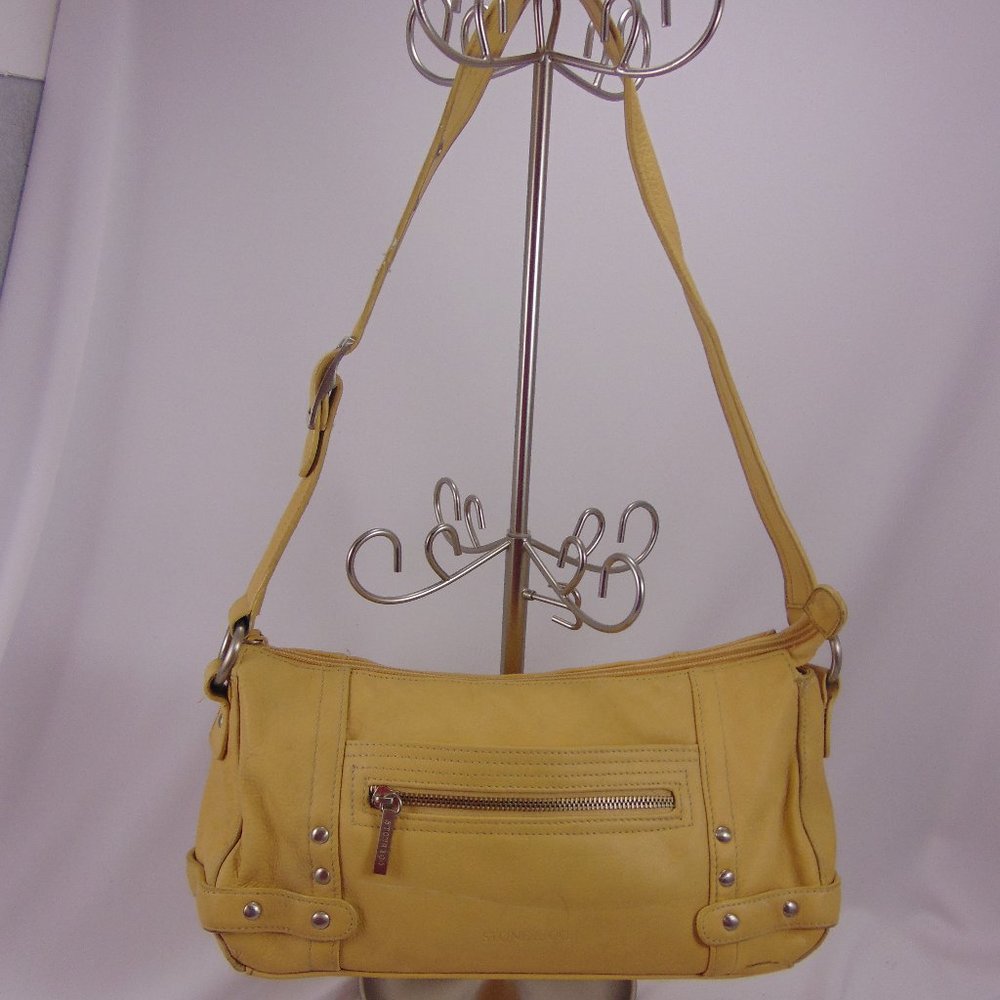 Stone Mountain Yellow Leather Shoulder Bag